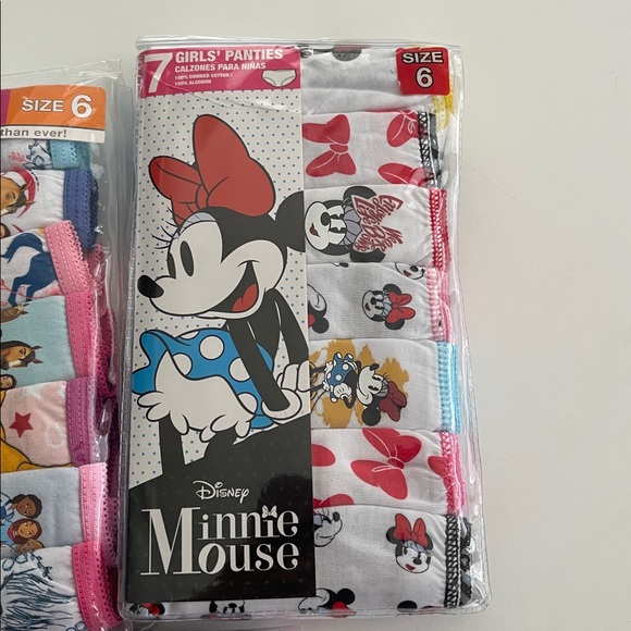 NEW Bundle / lot of Girls' Briefs Set with Frozen, Minnie Mouse, and Spirit - Picture 3 of 5